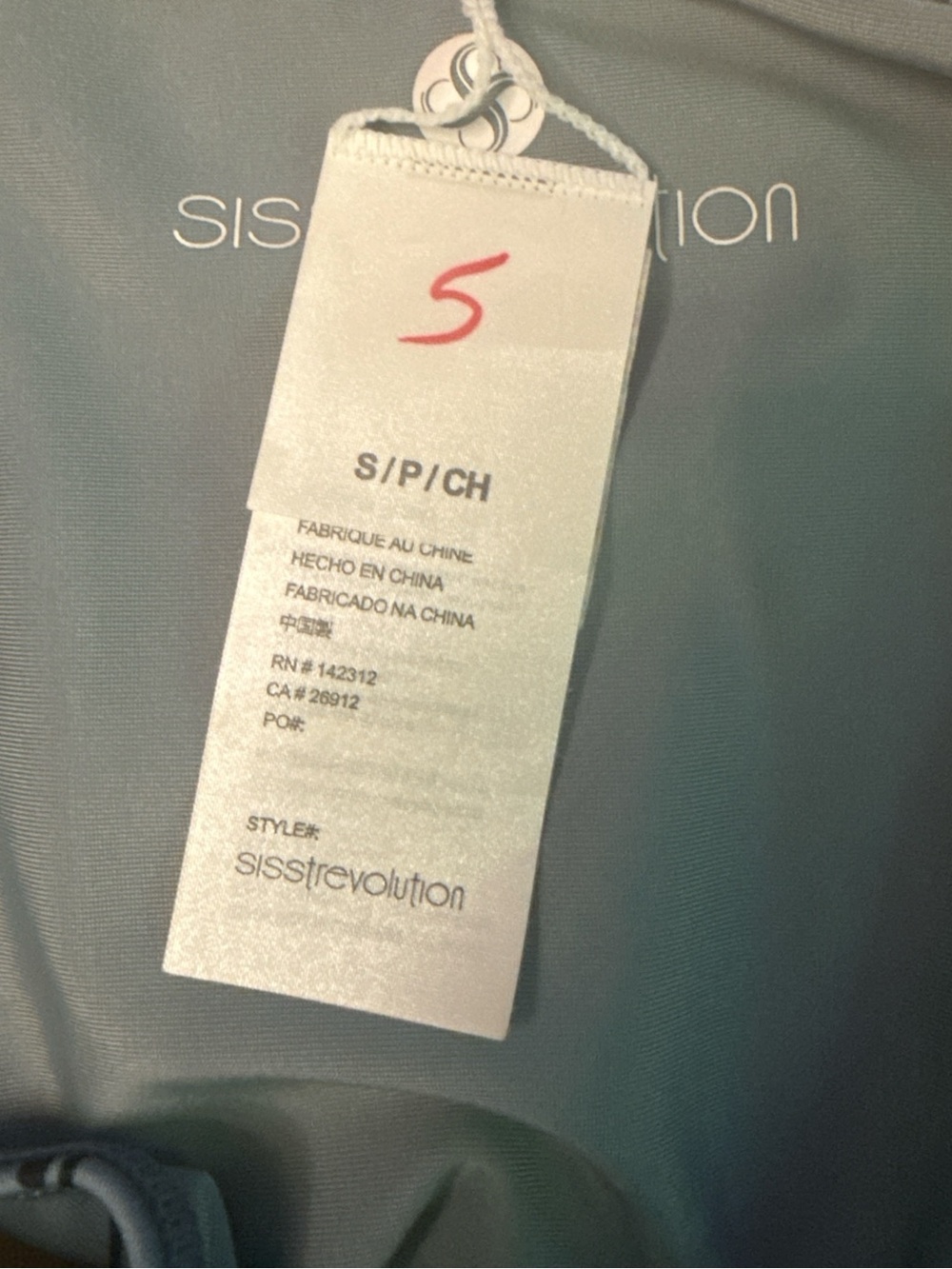 Sisstrevolution High-Waist Floral Bikini Bottoms in Slate Blue Cheeky Size Small - Picture 3 of 3